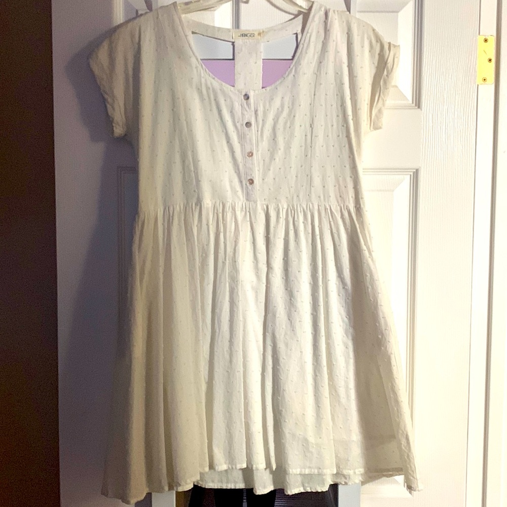 White eye laced baby doll dress